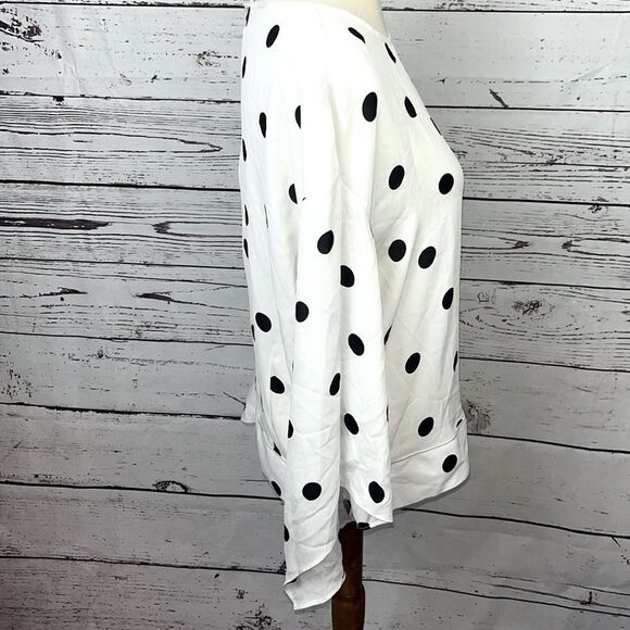 Worthington Polka Dot Bell Sleeve Blouse - Picture 5 of 8